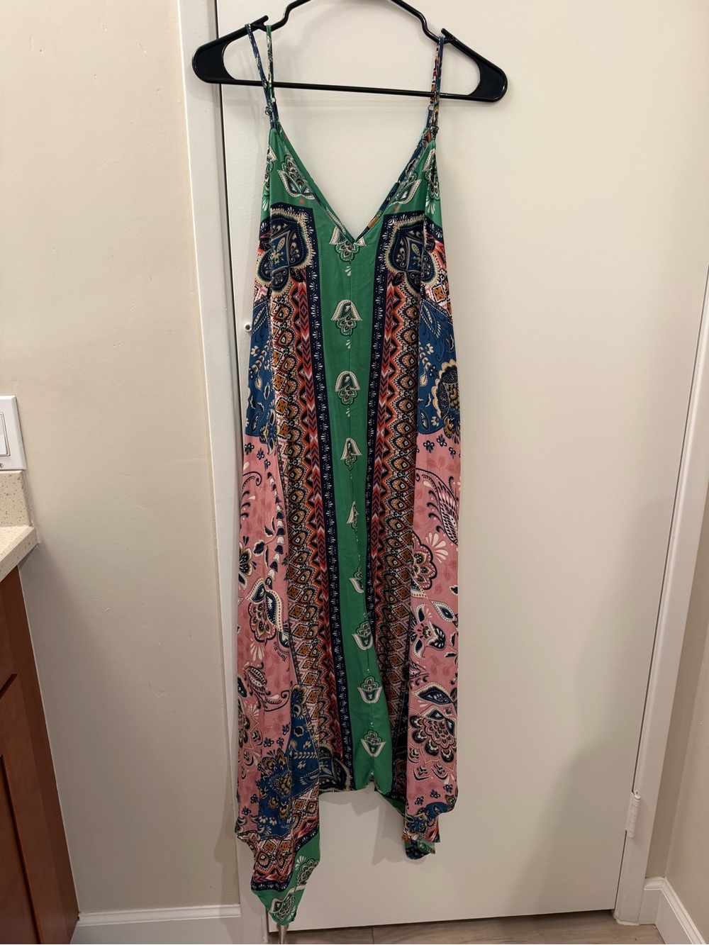 FARM Rio Green Boho Jumpsuit Print Spaghetti Strap - Picture 2 of 4